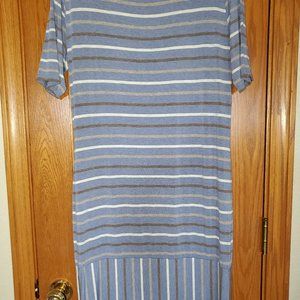 LuLaRoe JULIA dress, Vertical & Horizontal striped, Size XL